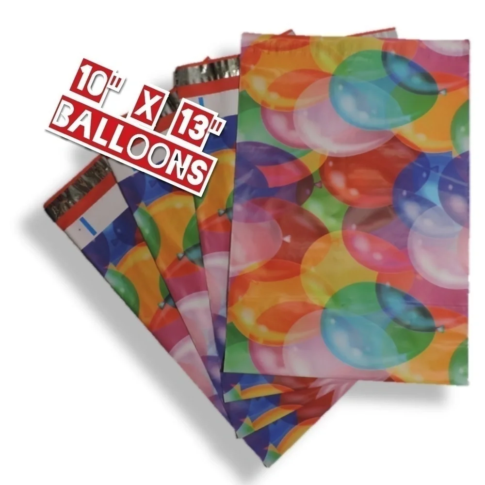 50 Balloons Poly Mailers 10x13